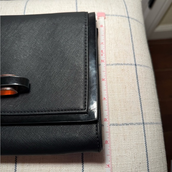 Ted Baker Black Clutch with Rose Gold Bow - Picture 7 of 7